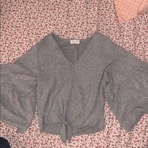 Sweater top with flowy sleeves